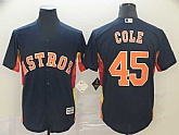 Astros 45 Gerrit Cole Navy Cool Base Jersey,baseball caps,new era cap wholesale,wholesale hats